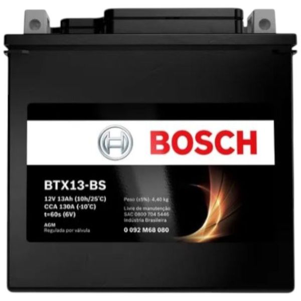 Bateria Moto Bosch 12V 13AH BTX13-BS (MP)