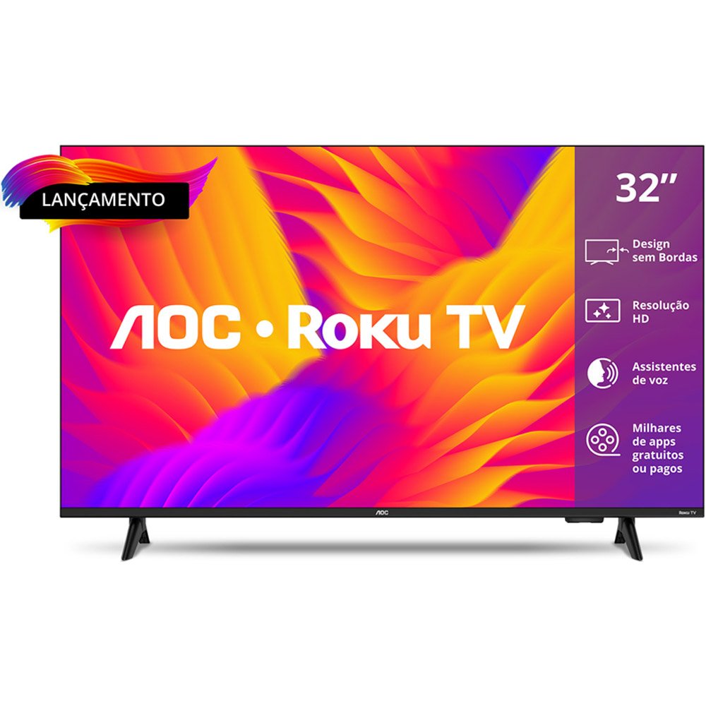 Smart TV 32" AOC LED HD Roku 32S5155/78G