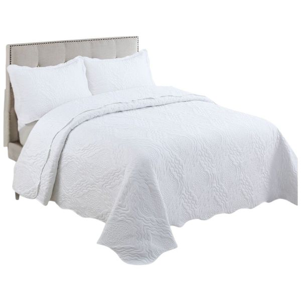Kit Colcha Casal Teka Bouti Branco 220x235cm (MP)
