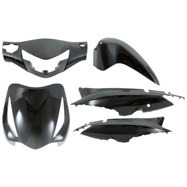 Kit Carenagem Wester 5 Peças Moto Biz 125+ 06/07 Preto (MP)