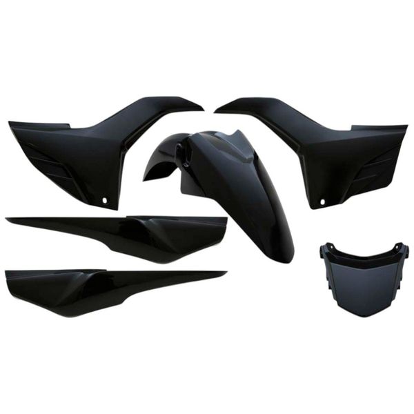 Kit Carenagem 5 Peças Wester Moto Fan 14/15 Preto Injetado (MP)