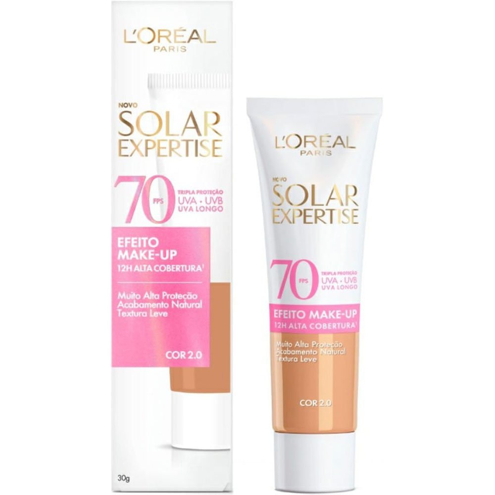 Protetor Solar Facial L'Oréal Paris Solar Expertise Efeito Make Up FPS70 Cor 2.0 30g