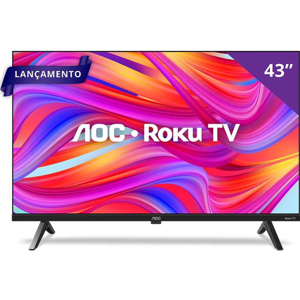 Smart TV 43" AOC FHD com Roku 43S5155/78G