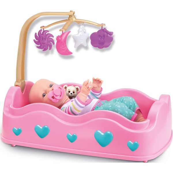 Brinquedo Magic Toys Berço Baby Rosa 8106
