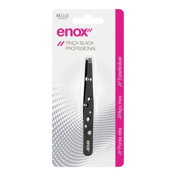 Pinça Reta Enox Profissional Preto (MP)