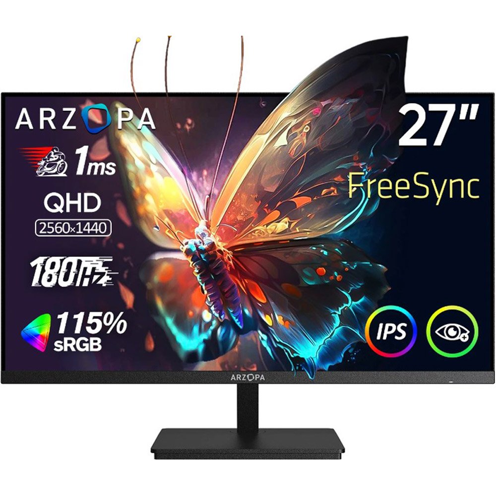 Monitor Gamer 27" Arzopa Preto M1RC E-BI