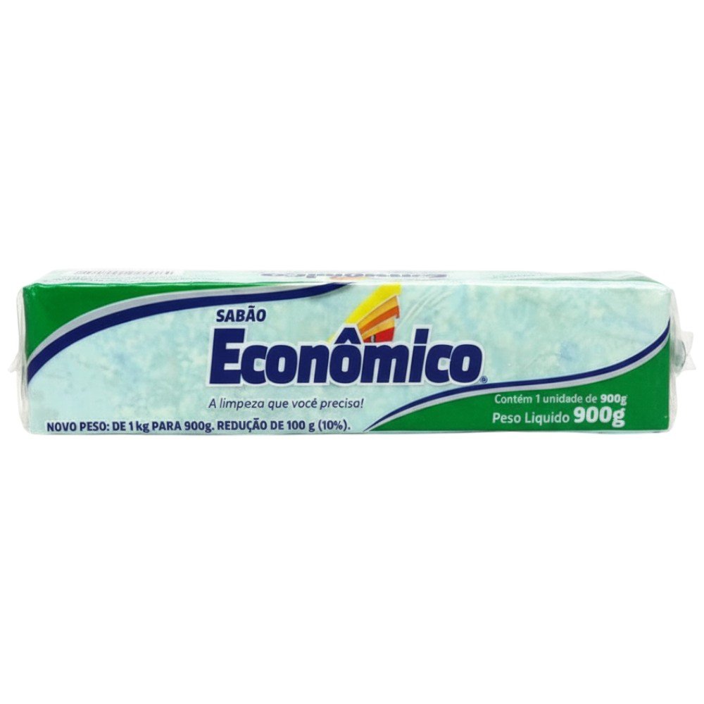 Sabão em Barra Marmorizado Econômico Verde Pacote com 900g