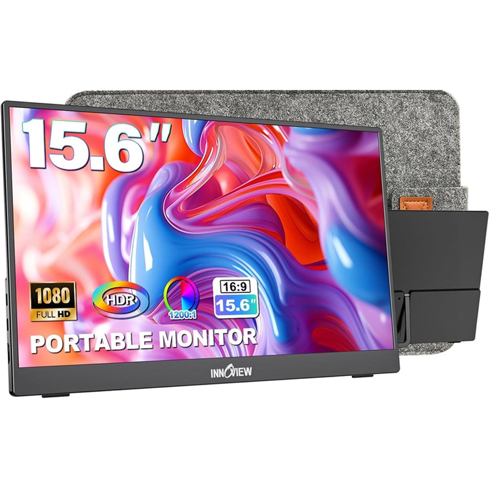 Monitor Portátil 15,6" Innoview 1080p com USB-C e HDMI Preto A-BI