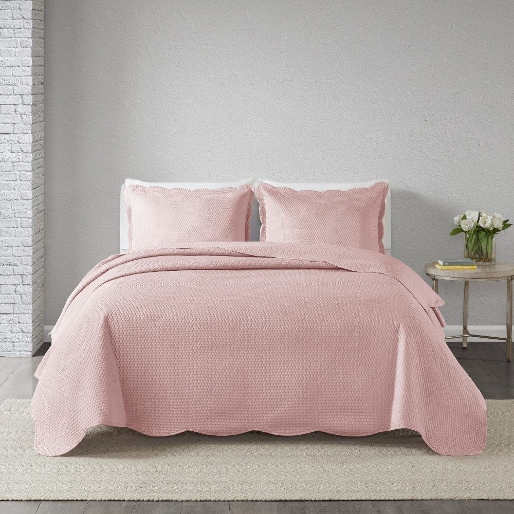 Kit Colcha Rozac 3 Peças Casal Rose (MP)