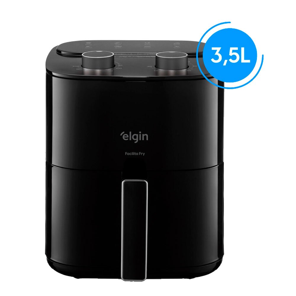 Fritadeira Elétrica Air Fryer Elgin 3,5L Facilita Fry 127V 1400W Grelha Removível (MP)