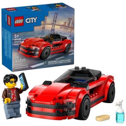 Bloco Lego City Carro Esportivo Vermelho 60448