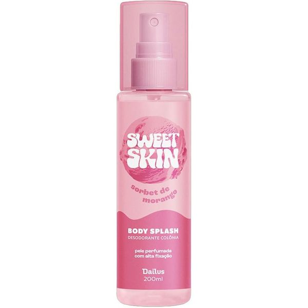 Body Splash em Calda Dailus Sweet Skin Ice Cream Morango Ao Leite 200ml