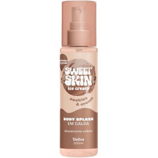 Body Splash em Calda Dailus Sweet Skin Ice Cream Cookie & Cream 200ml