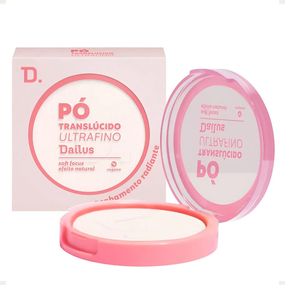 Pó Translúcido Facial Dailus Ultrafino Compacto Efeito Natural