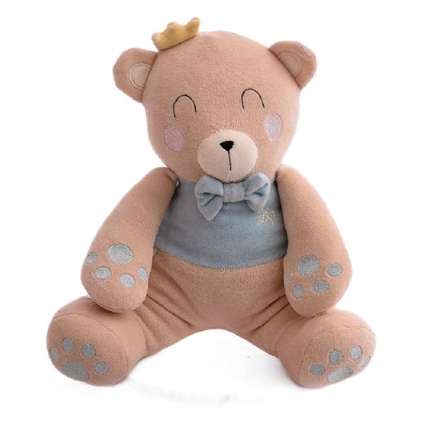 Pelúcia Zip Toys Urso Safari Antialérgico 34x24cm Bege E Azul (MP)