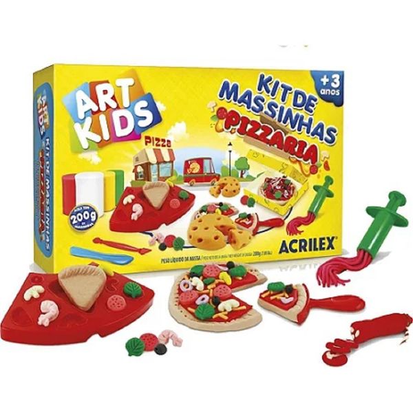 Kit De Massinhas Acrilex Art Kids Pizzaria 200g (MP)