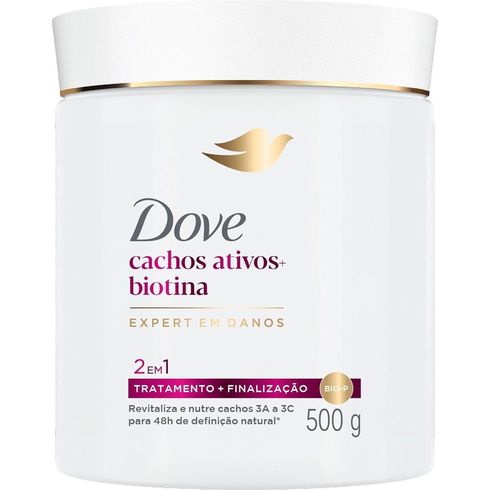 Máscara de Tratamento e Finalização 2 em 1 Dove Cachos Ativos + Biotina 500g