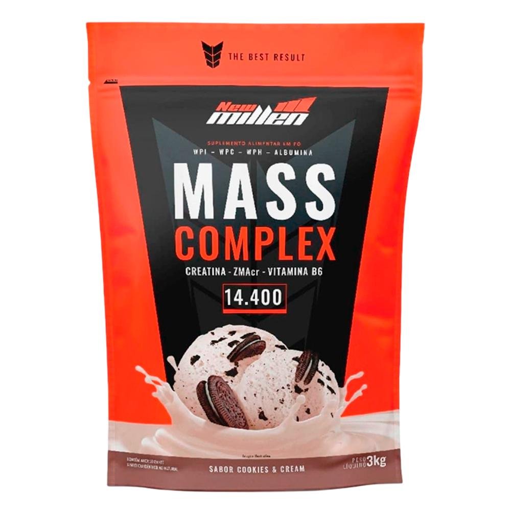 Hipercalórico Mass Complex 14.400 New Millen Cookies 3kg (MP)