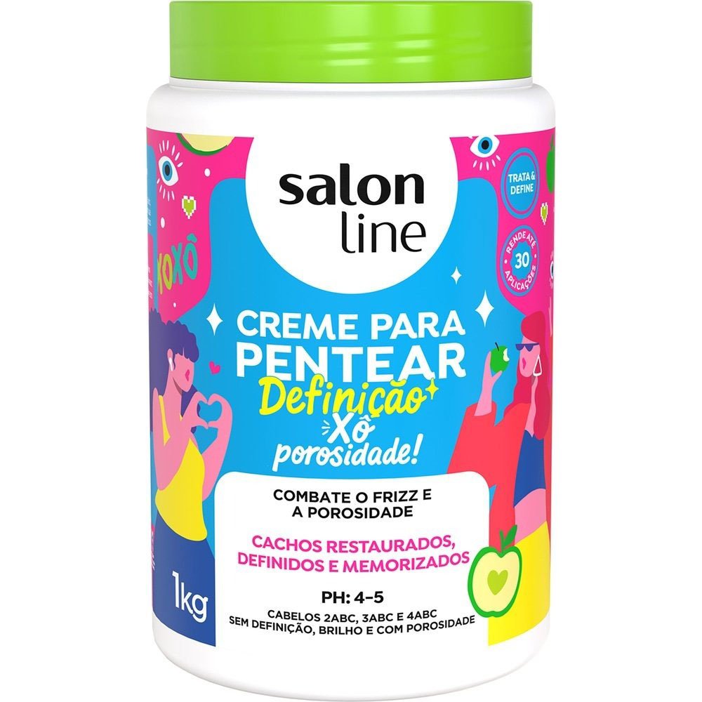 Creme Para Pentear Salon Line Definição Xô Porosidade 1Kg
