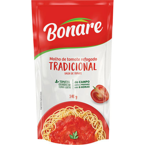 Molho Tomate Tradicional em Sache Bonare 300g