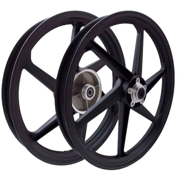 Aro Liga Leve BHD Biz 100/110/125 ESD Freio A Disco Mod 6 Pontas Preto (MP)