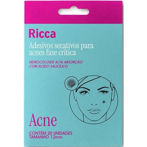 Adesivo Secativo Para Acnes Ricca Fase Crítica 20 Unidades