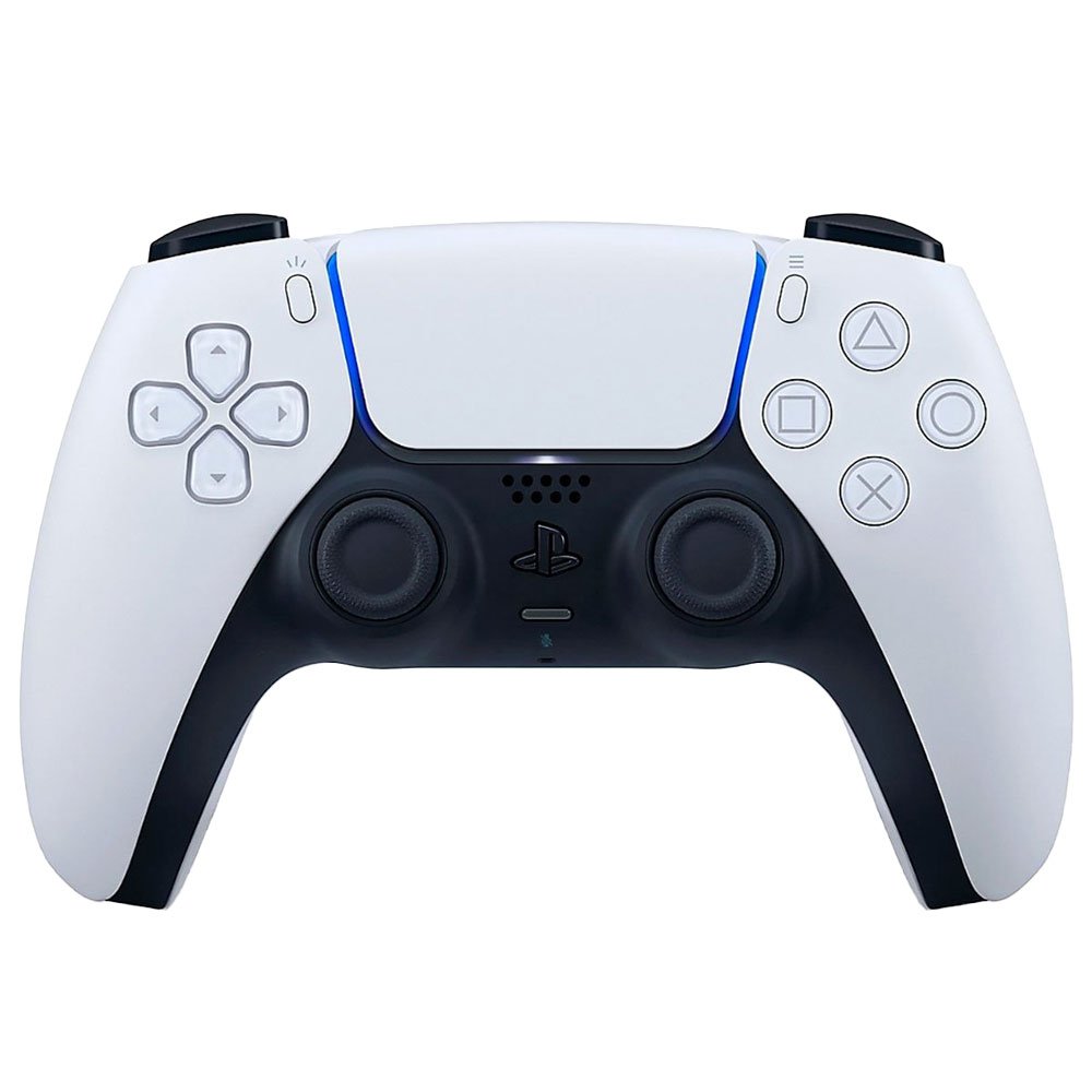 Controle Sem Fio Playstation 5 Sony DualSense Branco e Preto (RCELL)