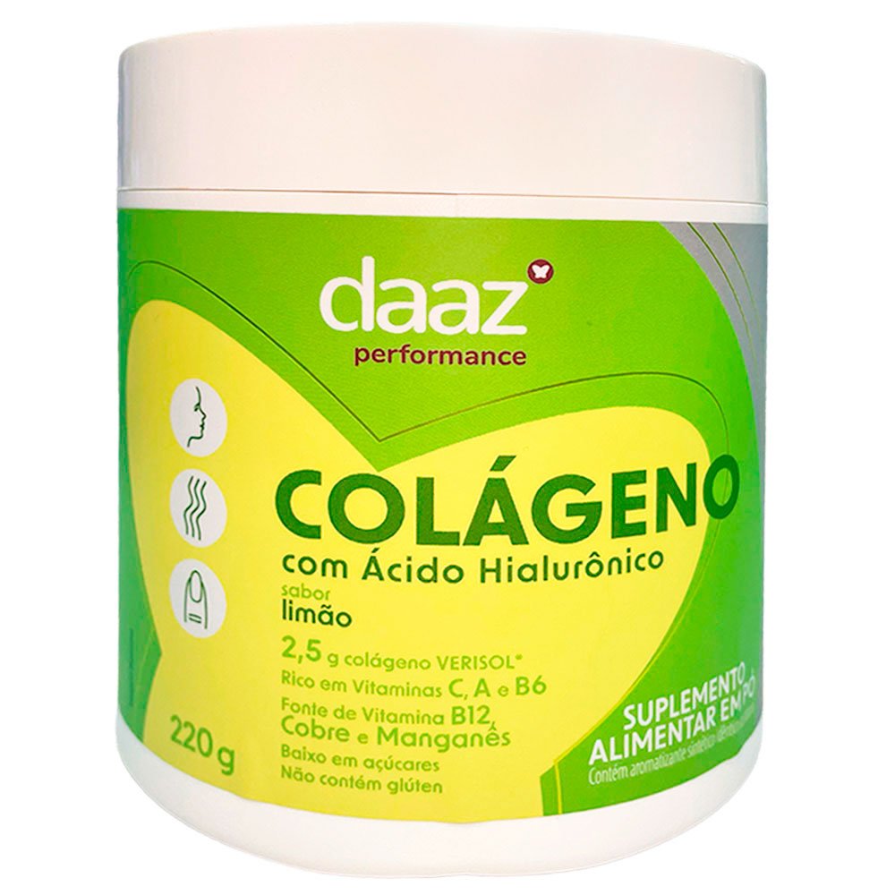 Colágeno Daaz com Ácido Hialurônico Sabor Limão 220g