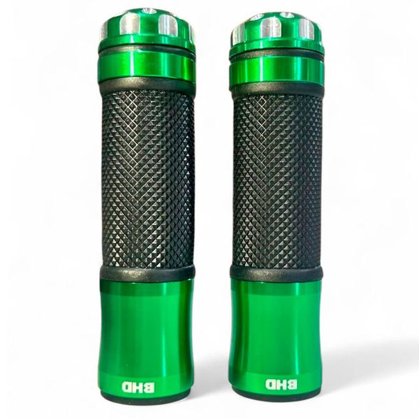 Manopla Para Moto BHD Universal Racing Street Sem Roldana Preto E Verde (MP)
