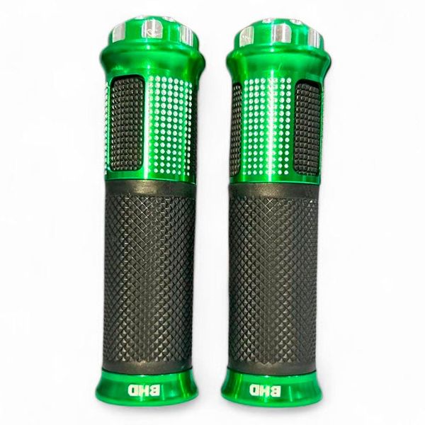 Manopla Para Moto BHD Universal Cracking Night Sem Roldana Preto E Verde (MP)