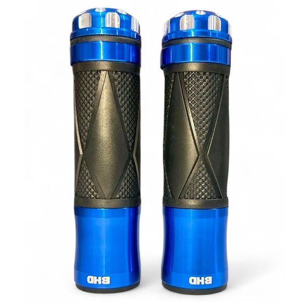 Manopla Para Moto BHD Universal Pro-Road Sem Roldana Preto E Azul (MP)