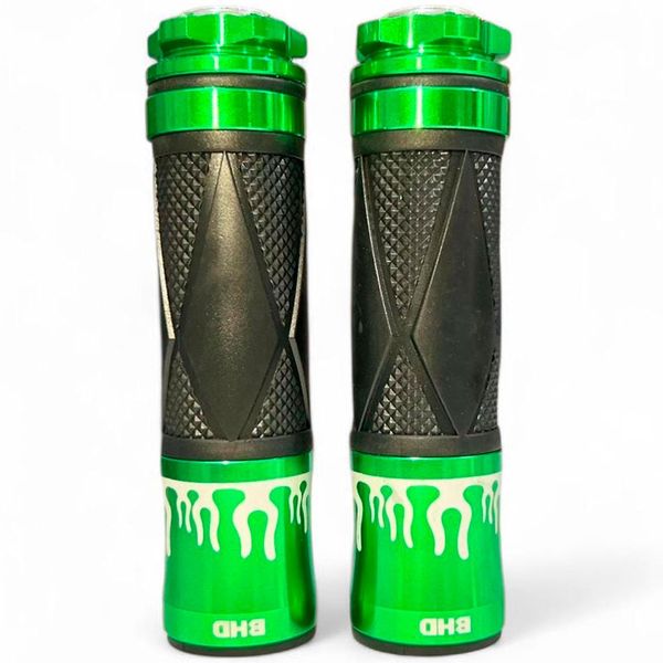 Manopla Para Moto BHD Universal Pro-Basic Sem Roldana Preto E Verde (MP)