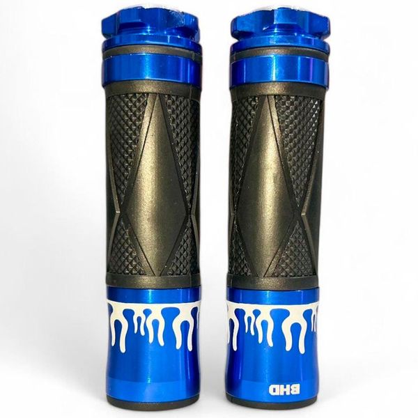 Manopla Para Moto BHD Universal Pro-Basic Sem Roldana Preto E Azul (MP)