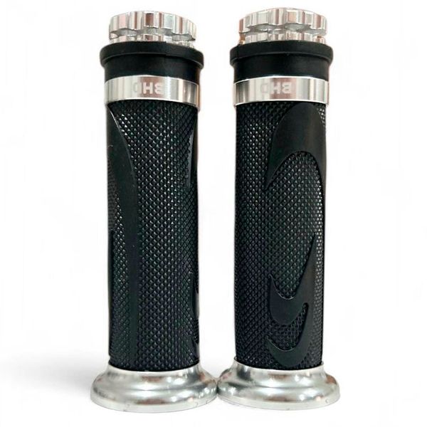 Manopla Para Moto BHD Universal Pro-Urban Sem Roldana Preto Cromado (MP)