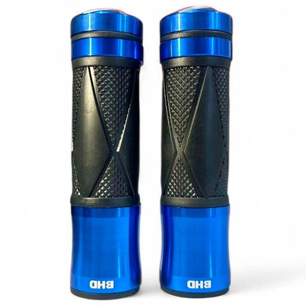 Manopla Para Moto BHD Universal Pro-Fire Sem Roldana Preto E Azul (MP)