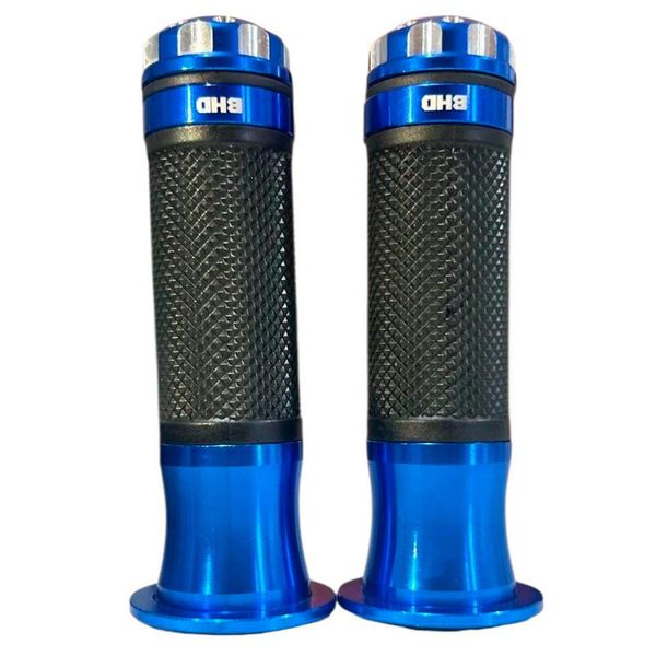 Manopla Para Moto BHD Universal Pro-Star Sem Roldana Preto E Azul (MP)