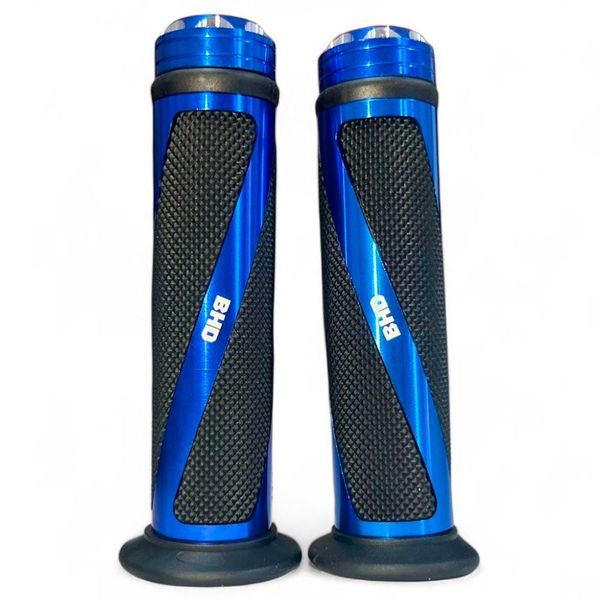 Manopla Para Moto BHD Universal Pro-Melting Sem Roldana Preto E Azul (MP)