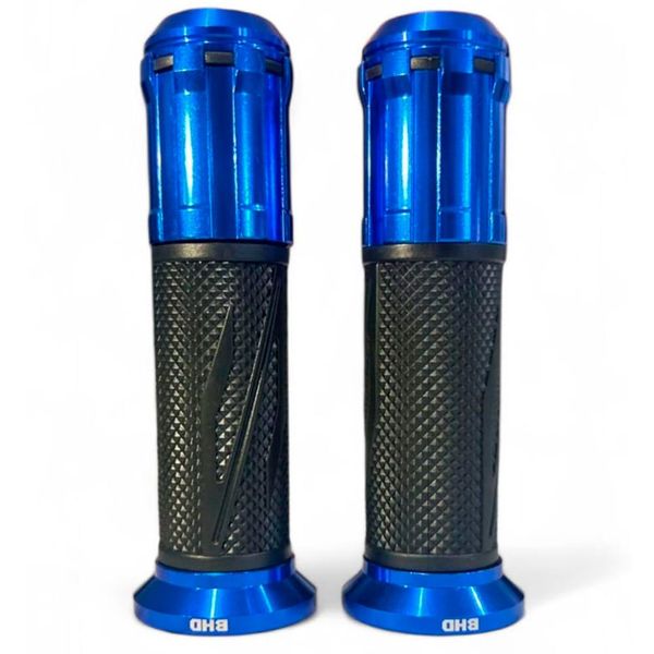 Manopla Para Moto BHD Universal Pro-Fit Sem Roldana Preto E Azul (MP)