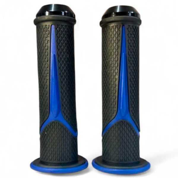 Manopla Para Moto BHD Universal Future Sem Roldana Preto E Azul (MP)