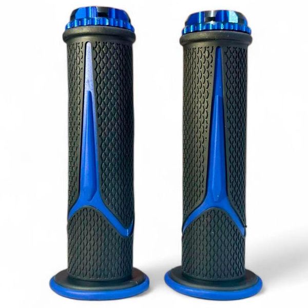 Manopla Para Moto BHD Universal Vip Sem Roldana Preto E Azul (MP)