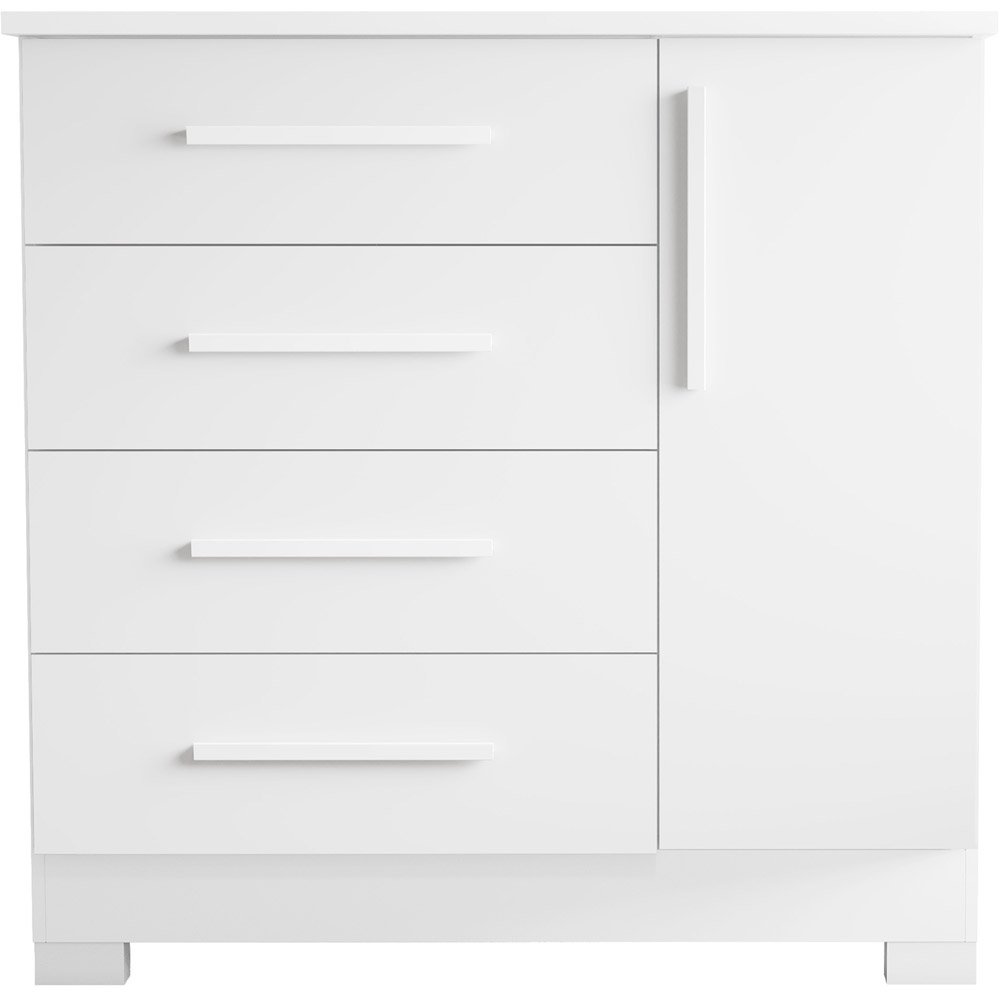 Cômoda Notável Branco e Rosa NT5185