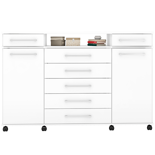 Cômoda Demóbile London 7 Gavetas 2 Portas Branco 7130