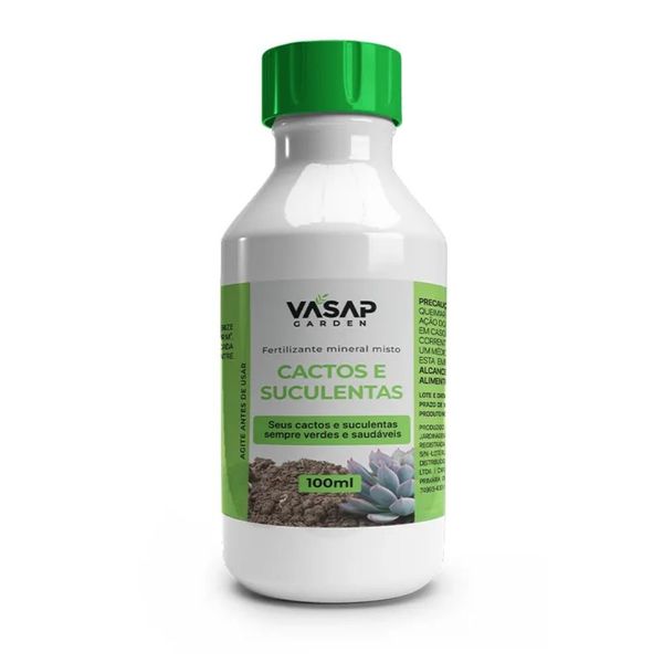 Fertilizante Mineral Vasap Misto Cactos E Suculentas 100ml (MP)