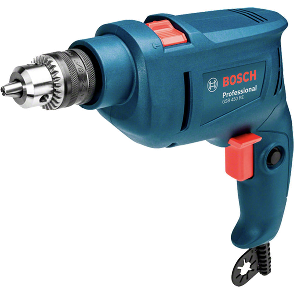 Furadeira Bosch Impacto GSB 450W Reversível 127V Com Pontas e Brocas