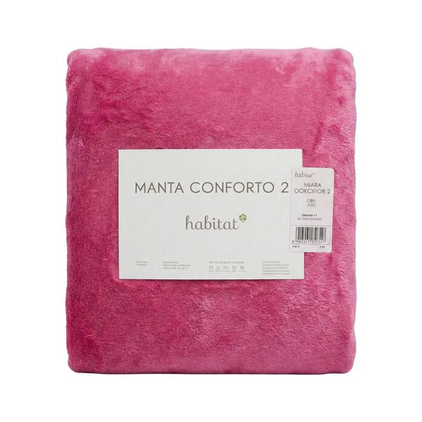 Manta King Habitat Conforto 2 240x260cm Rosa (MP)