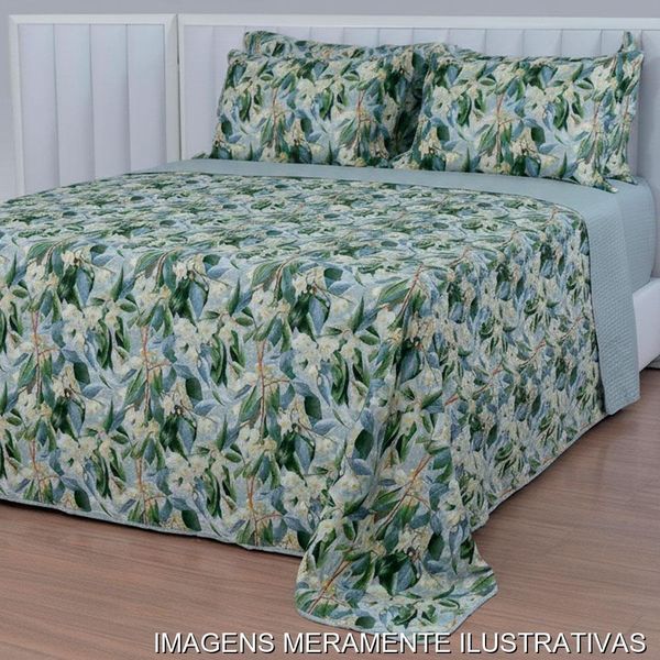 Kit Colcha Casal Habitat 3 Peças Eucalipto 220x240cm (MP)