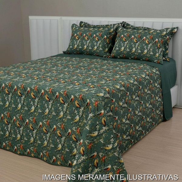 Kit Colcha King Habitat 3 Peças Pássaros 260x280cm (MP)