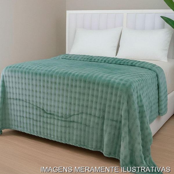 Manta King Conforto Habitat Verde 240x260cm (MP)