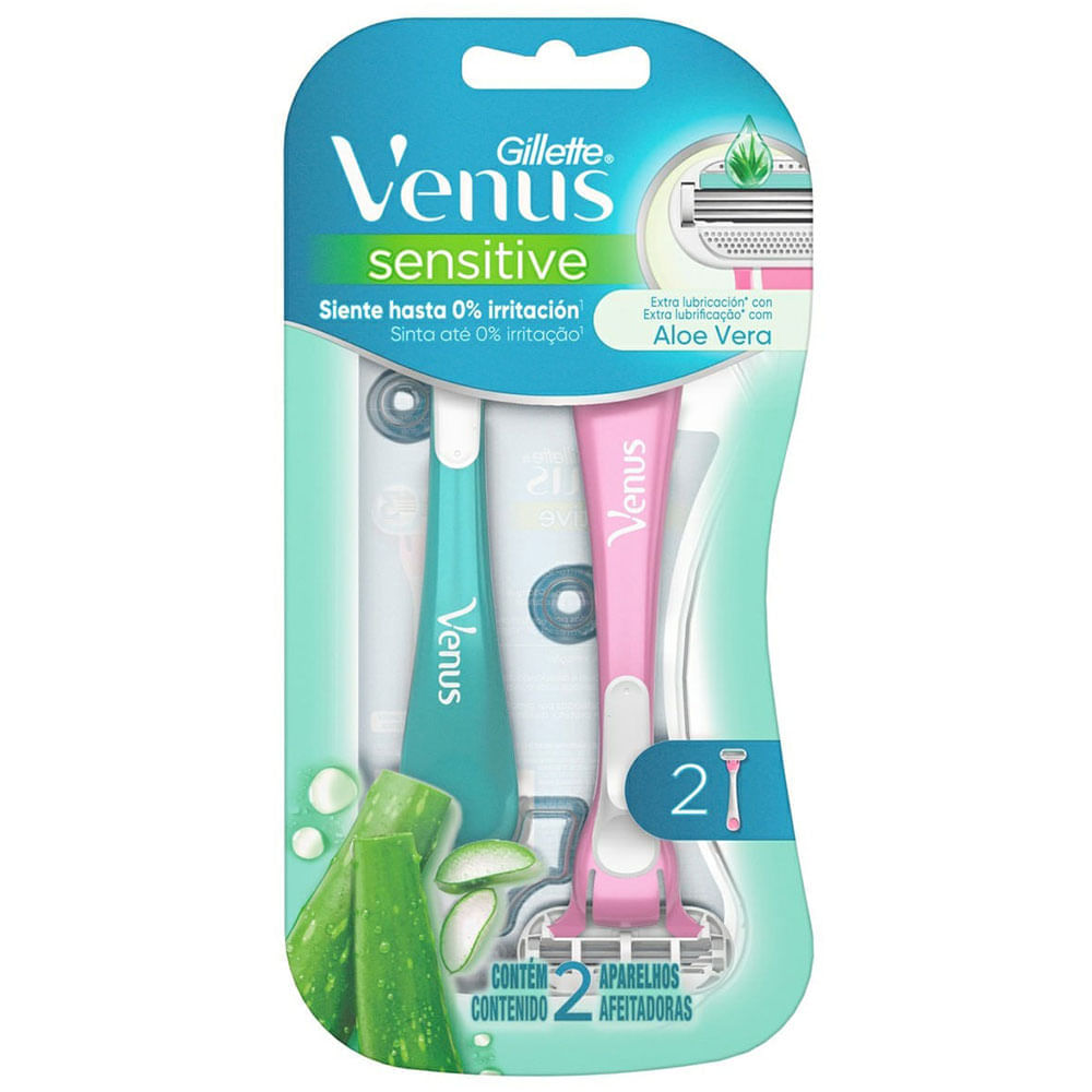 Aparelho de Depilar Gillette Venus Sensitive 2 Unidades
