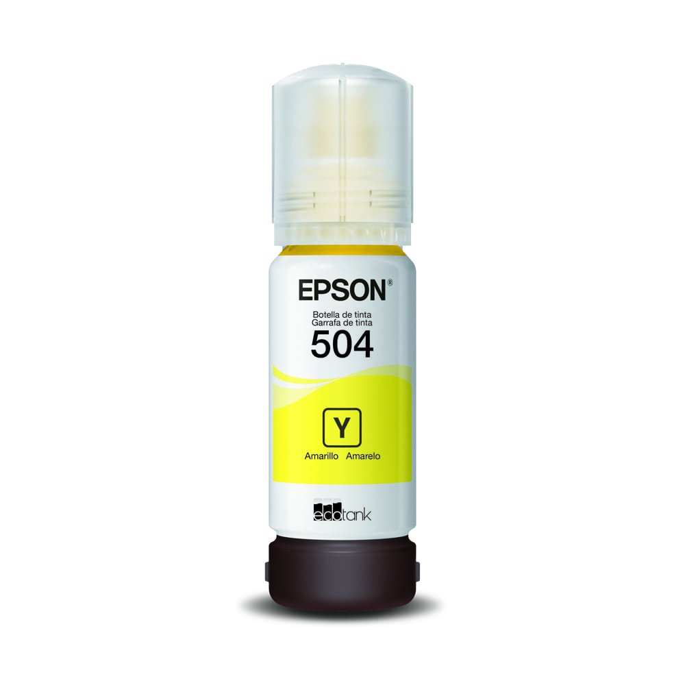Garrafa de Tinta Amarela para Impressora EcoTank Epson T504422-BR - Original